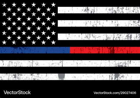 Police and firefighter american flag background Vector Image