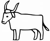 Ox Coloring Page sketch template