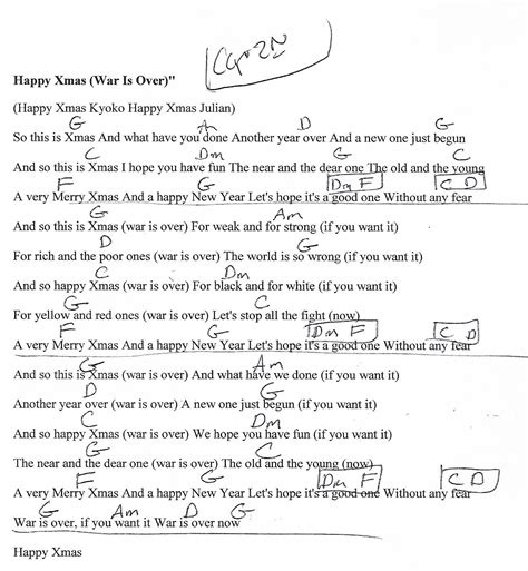 Happy Christmas John Lennon Lyrics - Part of a free series of mobile friendly lessons for ...