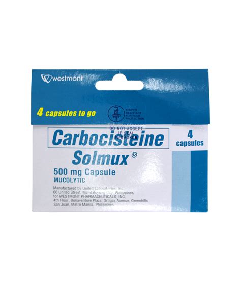 Solmux 500 Mg Capsule 4X1 - Rose Pharmacy Medicine Delivery