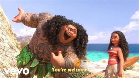 Dwayne Johnson - You're Welcome (From "Moana"/Sing-Along) - YouTube Music