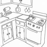 Stove Coloring Page sketch template