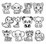 Baby Animals Coloring Pages Vector Art Icons And Graphics For Free  sketch template