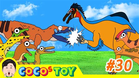 Big adventure of 5 little dinosaurs #30ㅣdinosaurs stories for childrenㅣCoCosToy - YouTube