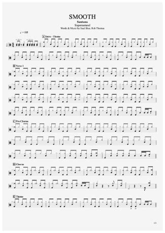 Santana - Smooth - Sheet Music For Drums