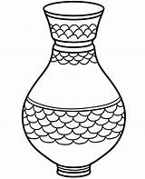 Coloring Page Vase  Lets Together sketch template