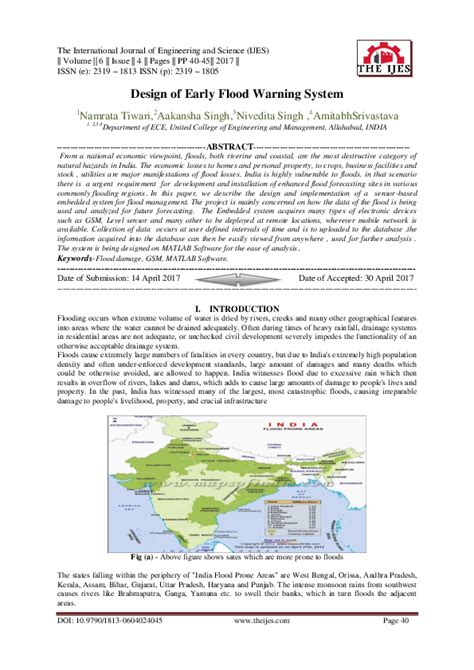 (PDF) Design of Early Flood Warning System | The Ijes The Ijes - Academia.edu