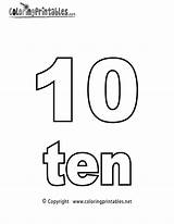 Number Ten Coloring Page Printable  Numbers Activities Pinterest sketch template