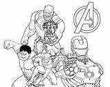 Thanos With Infinity Gauntlet Fights To Hulk Iron Man And Spider  sketch template