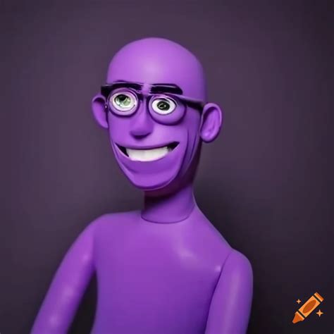 Pixar style purple character illustration on Craiyon