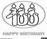 Congratulations On The Hundred Years coloring Page Printable Game sketch template
