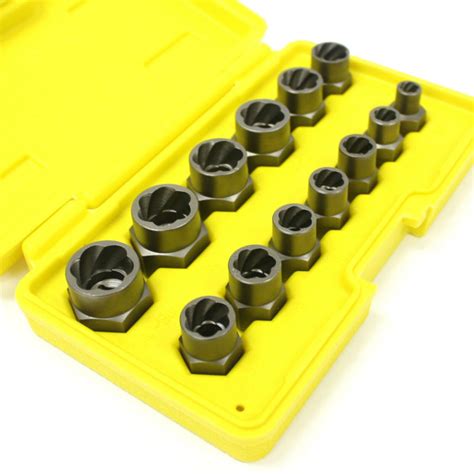 13pc Metric SAE 3/8" Drive Bolt Extractor Twist Socket Set Stud Nut 1/4 ...