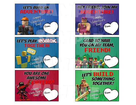 Free Printable Roblox Valentines - Free Printable Templates