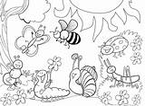 Bug Coloring Pages For Preschool sketch template