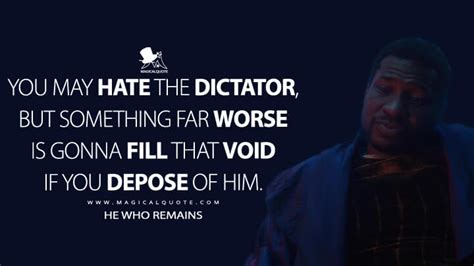 You may hate the dictator, but something far worse is gonna fill that void if you depose of him ...