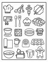 Baking Coloring Page For Kids Bakery Book Printable  Etsy sketch template