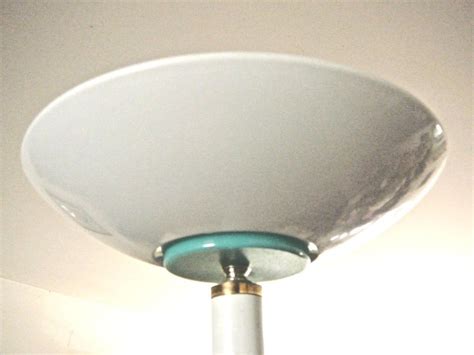 Vintage Torchiere Floor Lamp Halogen 300W Bulb Turquoise White Dimmer Trend Corp | Torchiere ...
