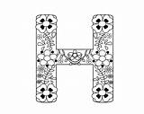 Letter H Coloring Pages Adult sketch template
