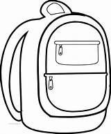 School Bag Coloring Page Pages sketch template