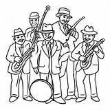 Lively Louisiana Jazz Band Coloring Page  Coloring Pagescom sketch template