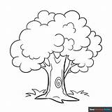 Cartoon Tree Coloring Page  Easy Drawing Guides sketch template