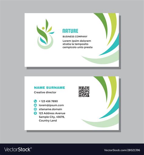 Business visit card template with logo - concept Vector Image