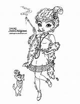 Flapper Coloring Pages For Adults Sketch Coloring Page sketch template
