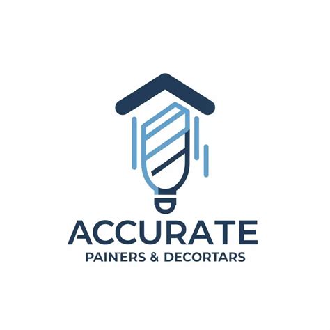 LOGO Design for Accurate Painters Decorators Minimalistic Brush Stroke ...