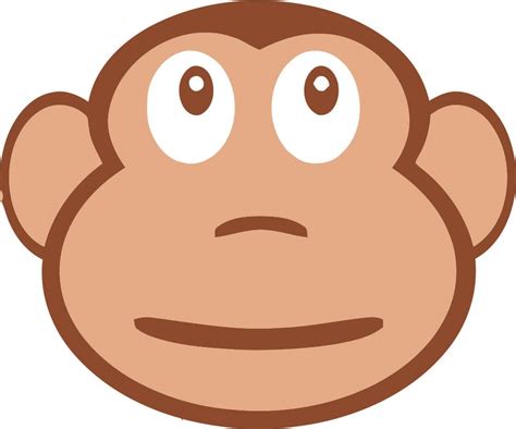 Picture of Monkey Monkeys Head Curious George Cartoon Wall Decals for Bedroom or Bathroom Animal ...