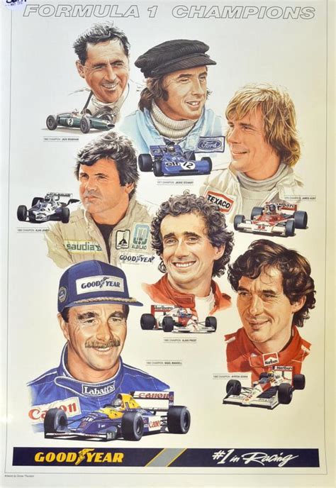 Mullock's Auctions - 2x Goodyear Formula 1 Champions colour posters by...