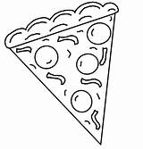 Pizza Coloring Slice Pages Food Italian Printable Print Fart Color Kids  sketch template