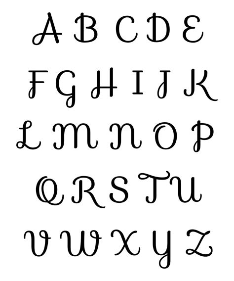 Printable Fonts To Trace