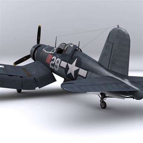 f4u corsair navy fighters 3d model