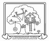 Tree House Coloring Page – Draw So Cute sketch template