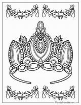 Princess Printable Tiaras Coloring Tiara Pages Make Kids Girls Detail  sketch template