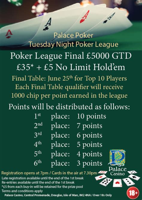Palace Poker Room – Tuesday Night Poker League – Best Western | Palace Hotel & Casino