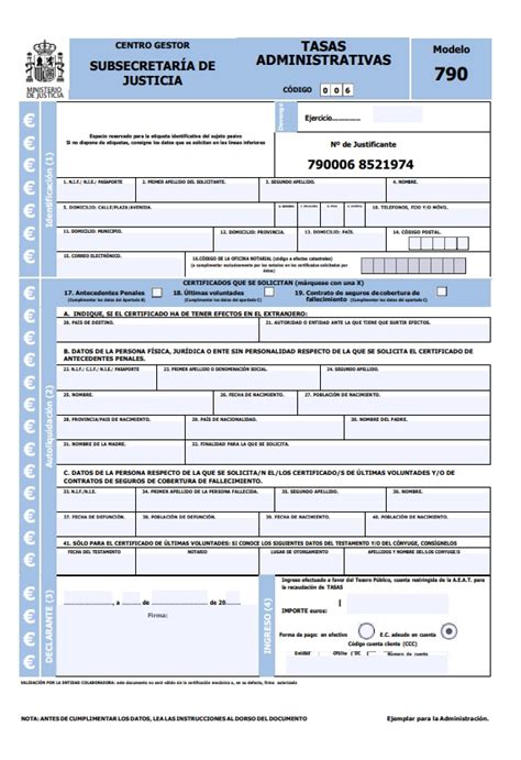 Aprende a rellenar el Modelo 790 o Tasa 079: Información de como completarlo correctamente. y a ...