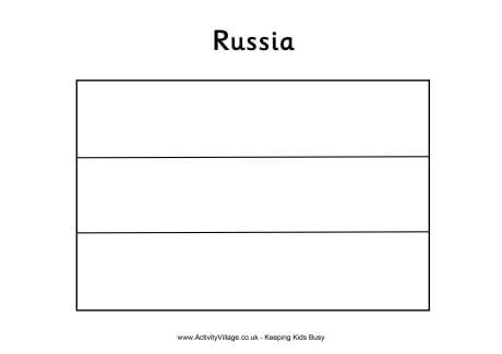 Russia Flag Colouring Page