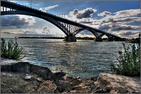 009 Peace Bridge Series II Beautiful Skies Photograph by Michael Frank Jr - Pixels