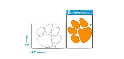 Clemson Tiger Paw Stencil - The Mini CLOOS-201 | U-Stencil - A Stencil ...