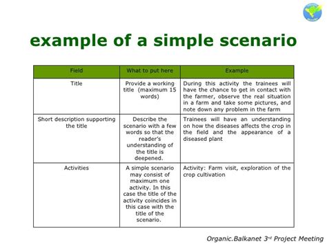 3.Training Scenarios