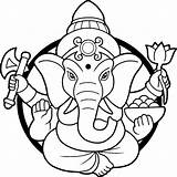 Ganesha Coloring Sheet sketch template
