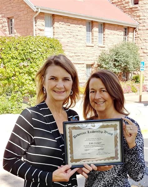 Edie Lengel is Glenwood Hot Springs’ newest Devereux Leadership Award Winner. # ...
