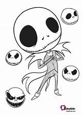 Free Printable jack Skellington coloring page  BubaKidscom sketch template
