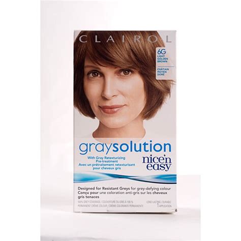 Shop Clairol Gray Solution Nice'n Easy #6G Light Golden Brown (Pack of ...