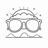 Sunglasses coloring Page – Coloring Corner sketch template