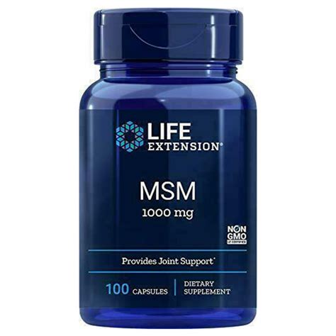 MSM 1000 mg, 100 capsules – EARTH'S NATURAL TREASURES