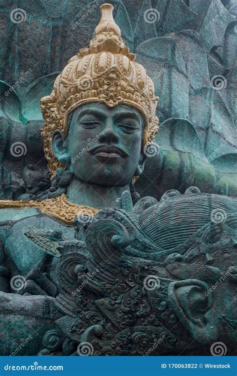 Closeup of the Garuda Wisnu Statue at Garuda Wisnu Kencana Cultural Theme Park in Bali ...