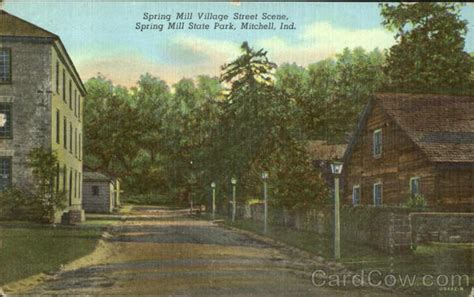 Spring Mill Village Street Scene, Spring Mill State Park Mitchell, IN