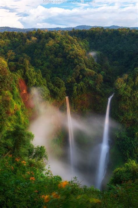 Tad Fane Waterfall (by Jirawat Plekhongthu) Laos | Водопады, Идеи озеленения, Живописные пейзажи